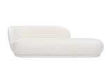 Aire 75" RAF Modern Rounded Chaise Lounge, Ivory White Boucle B2719P238297