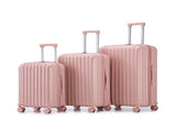 20"/24"/28" 3 pcs/set in ABS Spinner Wheel Luggage, Carry on Suitcase, with Cup Holder & USB Port & 99059334