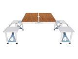 136*85.5*67cm 50kg Aluminum Alloy Table And Chair One Piece Camping One Piece Table And Chair Wood 33379826