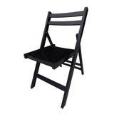Furniture Slatted Wood Folding Special Event Chair - black, Set of 4, FOLDING CHAIR, FOLDABLE STYLE W49553509