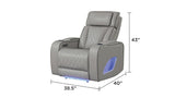 ZNTS Fortuner Modern Style Upholstery Recliner Chair Made with Wood & Massage Function Included-Gray B009P287714