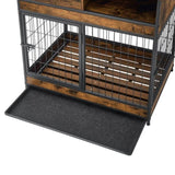 ZNTS Furniture Dog Cage Crate with Double Doors ,Rustic Brown,31.5"WX22.64"DX30.59"H W1903P151322