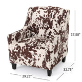 ZNTS Comfy Accent Chair with Tufted Backrest, Bedroom Single Seat Arm Chair with Wooden Legs, Modern Side 59995.00NVLT