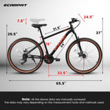 A24301 Mountain Bike 24 Inch Wheels, 21-Speed Mens Womens Trail Commuter City Mountain Bike,High W2563P283261