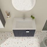 28 Inch Bathroom Vanity with Ceramic Sink, For Small Bathroom, Bathroom Vanity with Soft Close Door W999P146021