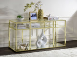 Uchenna Clear Glass & Gold Finish Sofa Table B2726P446703