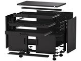 34.3" Rolling Metal Tool Cabinet - Heavy Duty Garage Storage with Lockable Doors & 3 Drawers, Mobile 62640081