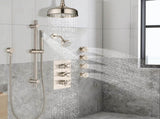 4-Spray Patterns Combo Rain Showerhead, with Body Jet Handshower in Brushed Nickel W1219P506571