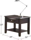 Simple Modern Look Wooden End Table Living Room Sofa Side Table Venner DrawerAnd Shelf HSESF00F6388
