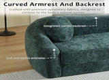 86-inch Curved Convertible Sofa Recliner, 2-in-1 Frameless Folding Sofa Bed with Pull-Out Base and W3505P452833