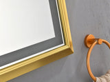 72 x 48 Inch LED Bathroom Mirror with Aluminum Frame, Wall Mounted Vanity Mirror, Anti-Fog, Memory, W2287P283317