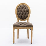 French Style Solid Wood Frame Antique Painting,Hand-pulled buckle decoration PU artificial leather W1143P166792