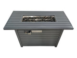 Living Source International 25'' H x 42'' W Steel Outdoor Fire Pit Table with Lid B120142392