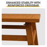 Outdoor Wood Coffee Table, 42" Farmhouse Side Table for Patio, Solid Cedar Wood Accent Table with 53912623