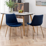 Aufurr Modern Velvet Dining Chair, Set of 2, Blue T2574P164537