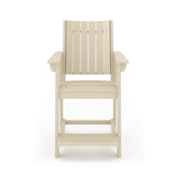 Modern Counter Chair Sleek HDPE Poly Lumber for Dining, Patio, and Garden Comfort B195P198785