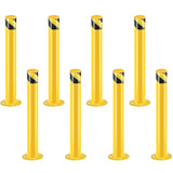 ZNTS Safety Bollard Post, 42 Inch Height Steel Bollards, 3.5 Inch Diameter Parking Bollard, Yellow Powder 18768911