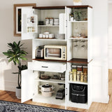 71'' Farmhouse Kitchen Pantry Sideboard with Cabinet and Drawer, Multifunctional Kitchen Buffet with W2557P294895