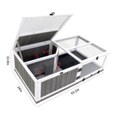 ZNTS 43"Upgrade waterproof tray, activity tray, wooden turtle house indoor small animal turtle cage 98540443