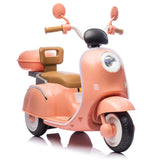 12V Kids Ride On Three-Wheel Electric Motorcycle,2WD,Cool Waterfall Light,Large Storage W1578P235068