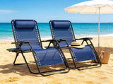 2-Pack Zero Gravity Outdoor Lounge Chairs 330lbs Capacity Folding Textilene Recliner with Adjustable 34388144