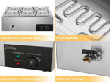 110V 1200W 3L*6 Stainless Steel Small Six Plates Heating Food Warming Soup Pool Silver 47456764