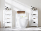 Bathroom Floor Cabinet with 4 Drawer, Freestanding Wooden Storage Organizer for Bathroom & Hallway, 73758174