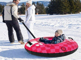 600D Waterproof Oxford Cloth Snow Sled, Reinforced Handles Removable Tow Strap for Adults Kids-Pink 79569343
