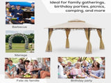 10ft x 10ft Outdoor Patio Gazebo Canopy Tent Beige 33119017