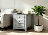 () Modern 3-Drawer Nightstand Spray-painted MDF 15.7*15.7*23.62in Grey 92566286