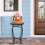 Mosaic Round Terrace Bistro Table Green Flowers Mosaic 27524992