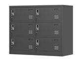 6-Door Employee Storage Locker, Metal Lockers for Office, Gym, School, and Homewith Card Slot 30035722