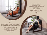 Medieval modern lounge chair,removable armrests, vintage oil wax leather sofa chair, vintage W2989P328542