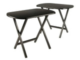2-Pc Oversize Snack Tables, Coffee Finish 17622371
