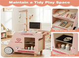 Wooden Doctor Playset for Kids Pretend Play Doctor Kit with Cart Gift for Toddlers Boys Girls Aged 89232646
