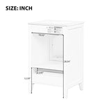 ZNTS 20" Bathroom Vanity with Sink, Bathroom Cabinet with Soft Closing Glass Door, A Drawer, Black 94526635