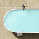 59" Freestanding Solid Surface Bathtub, Luxury Man-made Stone Resin Freestanding Soaking Bathtub W1573142950