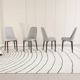 A set of 4 dining chair, modern style chair made of high-quality PU Leather fabric with thick soft W2189140237