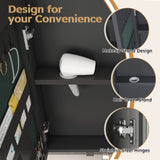 Aluminium Medicine Cabinet Mirror, 35 x 28 Inches Medicine Cabinet with 3 Colors LED Light and 78648069