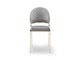 Ruby Modern & Contemporary style chair made with Metal & Gold Legs in Gray Color B009P241743