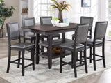 1pc Cunter Height Dining Table Dark Coffee Finish Kitchen Breakfast Dining Room Furniture Table w 2x B01183547