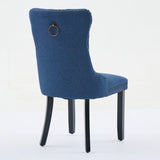 Nikki Collection Modern, High-end Tufted Solid Wood Contemporary Flax Upholstered Linen Dining Chair W1143P233650