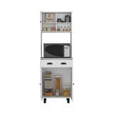 Salem Kitchen Pantry with 2 Cabinets, 2 Open Shelves, and Drawer B070P173182