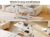 Height Adjustable Desk Standing Desk Small Desk for Small Spaces, Mobile Rolling Computer Desk on 38015804