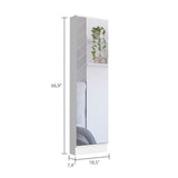 Ruan XL Shoe Rack, Mirror, Five Interior Shelves, Single Door Cabinet B128P148801