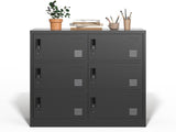 6-Door Employee Storage Locker, Metal Lockers for Office, Gym, School, and Homewith Card Slot 30035722