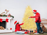 7 FT Artificial Christmas with 400 Lights Stepless Dimming, 3 Color Modes, Hinged Xmas Pine 32515590