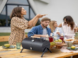 Portable Charcoal Grill with Thermometer & Wooden Handle, Compact Tabletop Barbecue Grill for 76168663