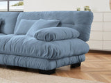 Cloud Couch 2 Seater Sofa for Living Room, Chenille 2 - Seat sofa with 2 Lumbar pillows and 2 throw 10262237