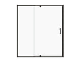 44-48" W x 71" H Piovt Swing Glass Shower Door,Pivot Frame Sliding Shower Door with 1/4" Clear W2122P199024